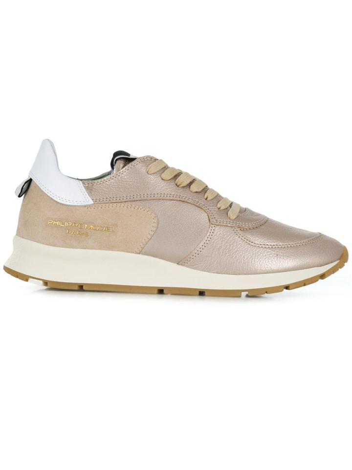 Philippe Model Platinum Low Top Trainers - Gold