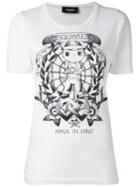 Dsquared2 Long Tattoo Graphic T-shirt, Women's, Size: Xs, White, Cotton