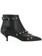 Red Valentino Red(v) Studded Ankle Boots - Black