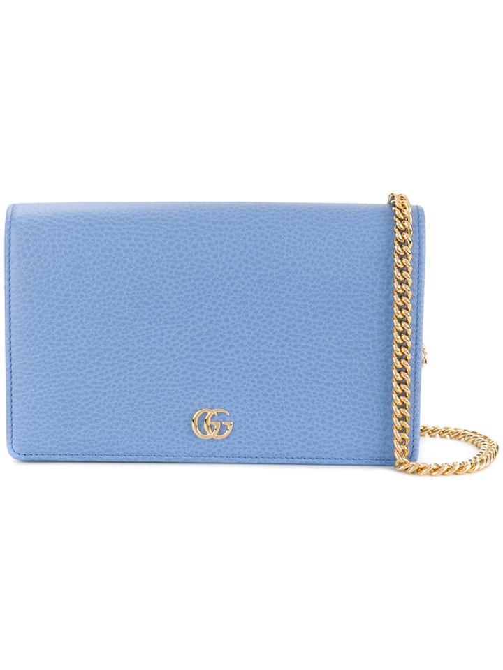 Gucci Logo Shoulder Bag - Blue