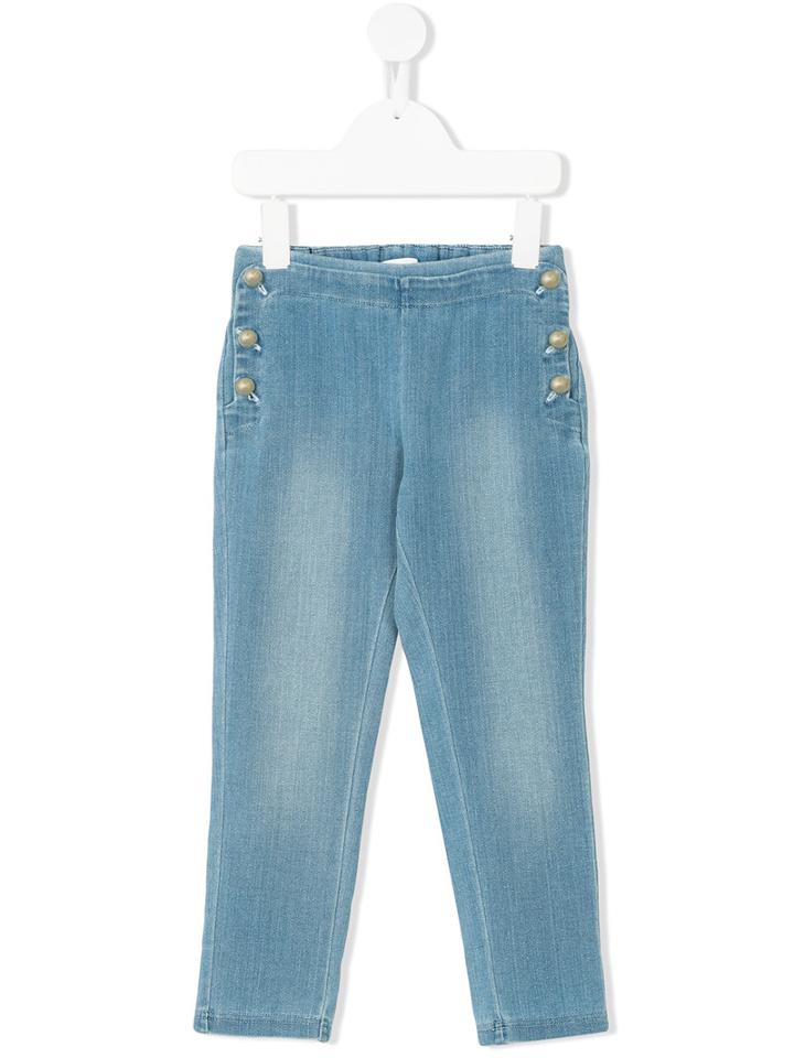Chloé Kids - Skinny Jeans - Kids - Cotton/elastodiene/polyester - 6 Yrs, Blue