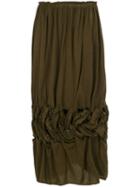 Comme Des Garçons Pre-owned Knot Flared Midi Skirt - Green