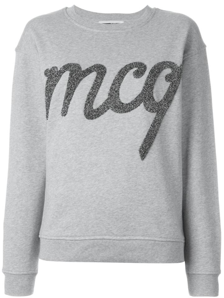 Mcq Alexander Mcqueen Carpet Logo Sweatshirt, Women's, Size: Xs, Grey, Cotton