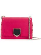Jimmy Choo Small Lockett Shoulder Bag - Pink & Purple