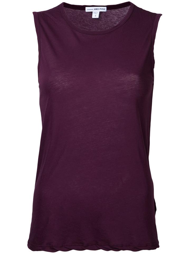 James Perse - Sleeveless Top - Women - Cotton - 0, Pink/purple, Cotton