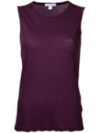 James Perse - Sleeveless Top - Women - Cotton - 0, Pink/purple, Cotton