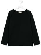 Andorine Teen Raw Edge Sweatshirt - Black