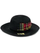 Ermanno Scervino Tartan Patch Hat - Black