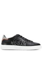 Hogan Logo Low Top Sneakers - Black