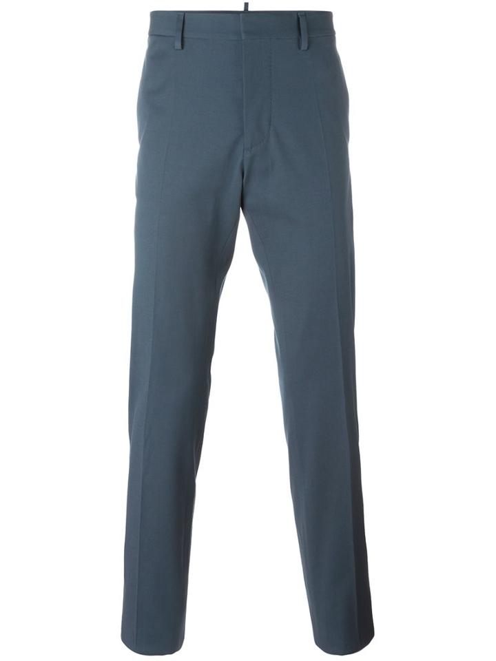 Dsquared2 Tailored Trousers, Men's, Size: 48, Grey, Cotton/spandex/elastane/virgin Wool