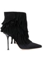 Sergio Rossi Fringed Boots - Black