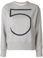 Bellerose Numeral Print Sweater - Grey