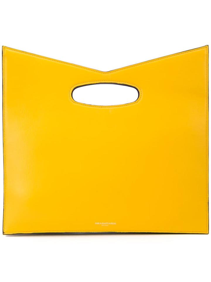 Sara Battaglia Colourblock Structured Tote Bag - Yellow