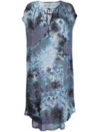 Raquel Allegra Tie Dye Silk Dress, Women's, Size: 3, Blue, Silk/rayon