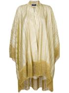 Elena Makri Fringe Drape Jacket - Brown