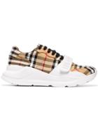 Burberry Vintage Check Cotton Sneakers - Nude & Neutrals