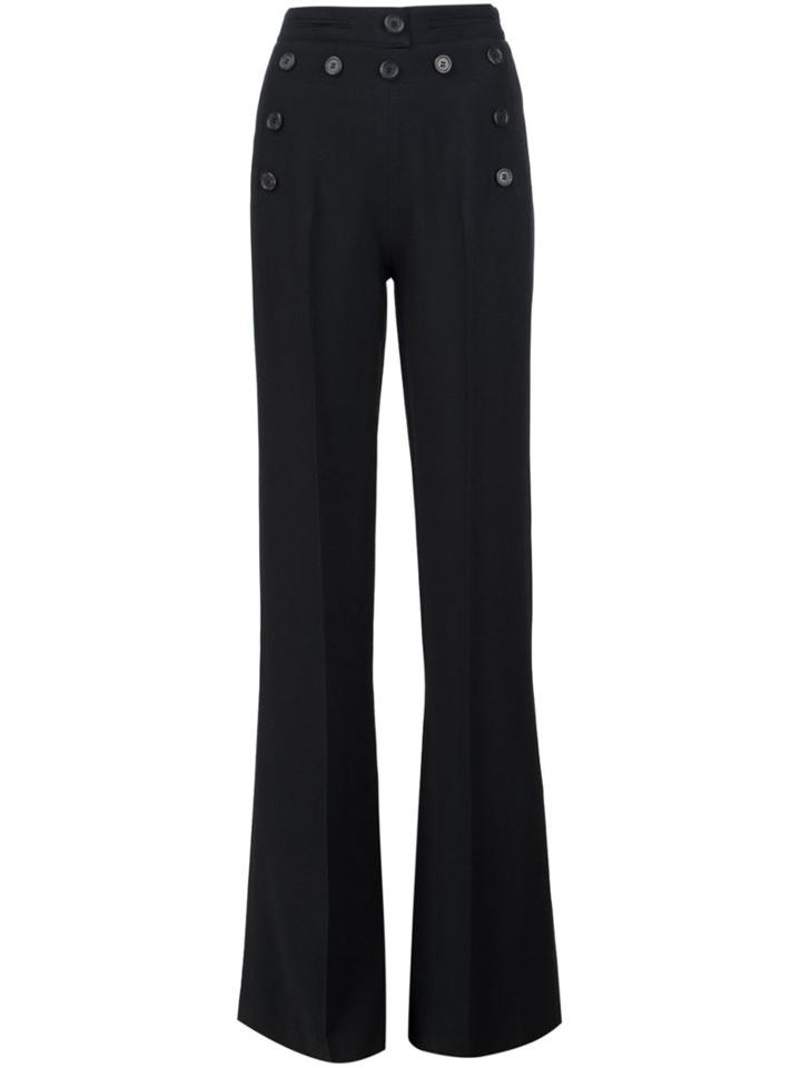 Derek Lam Flared Trousers, Women's, Size: 44, Black, Acetate/viscose