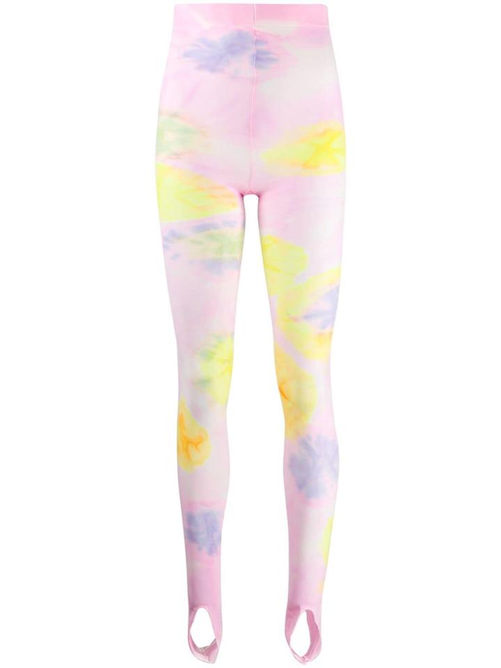 Collina Strada Tie Dye Print Tights - Pink