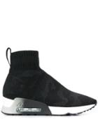 Ash Patterned Sock Sneakers - Black