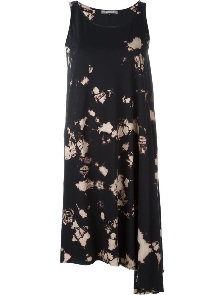 Suzusan Tie-dye Asymmetric Dress, Women's, Size: M, Black, Cotton