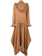 Stella Mccartney Felted Frills Knit Dress, Women's, Size: 40, Nude/neutrals, Polyamide/spandex/elastane/wool/virgin Wool