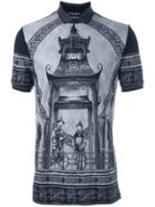 Dolce & Gabbana Chinese Print Polo Shirt - Black