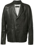 Haider Ackermann Panelled Jacket, Men's, Size: Small, Black, Cotton/leather