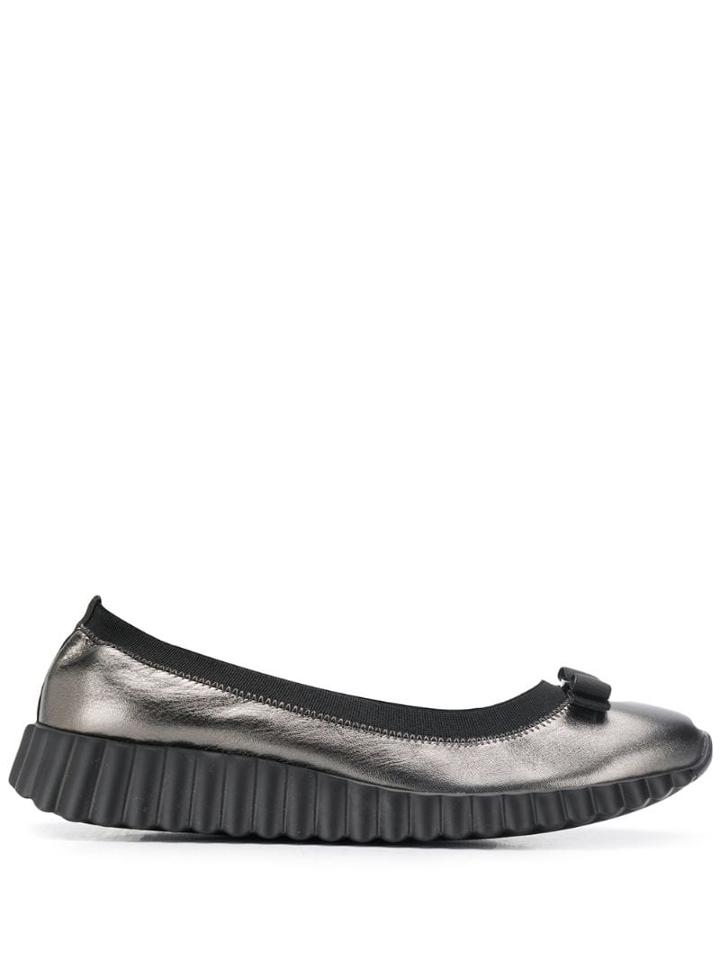 Salvatore Ferragamo Vara Bow Slip-on Sneakers - Grey