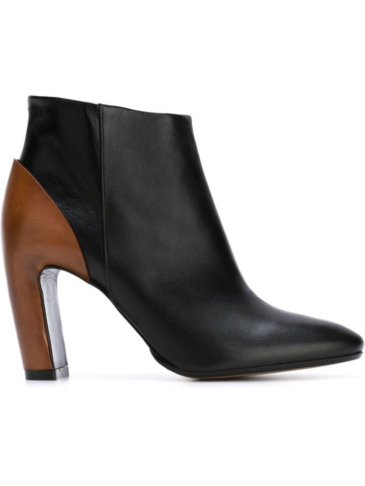 Maison Margiela Contrast Heel Ankle Boots