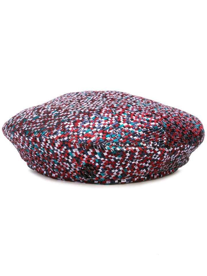 Maison Michel Woven Beret - Multicolour