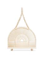 Cult Gaia Natural Cupola Dome Wooden Tote - Nude & Neutrals