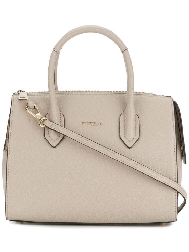 Furla Pin Shoulder Bag - Grey