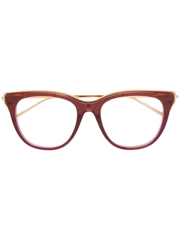 Boucheron Eyewear Oversized Glasses - Gold