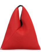 Mm6 Maison Margiela Perforated Large Triangular Tote, Women's, Red