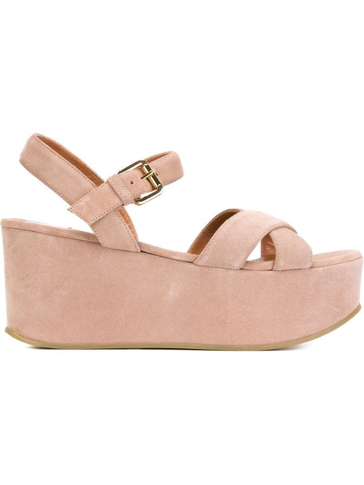 L'autre Chose Sling Back Platform Sandals