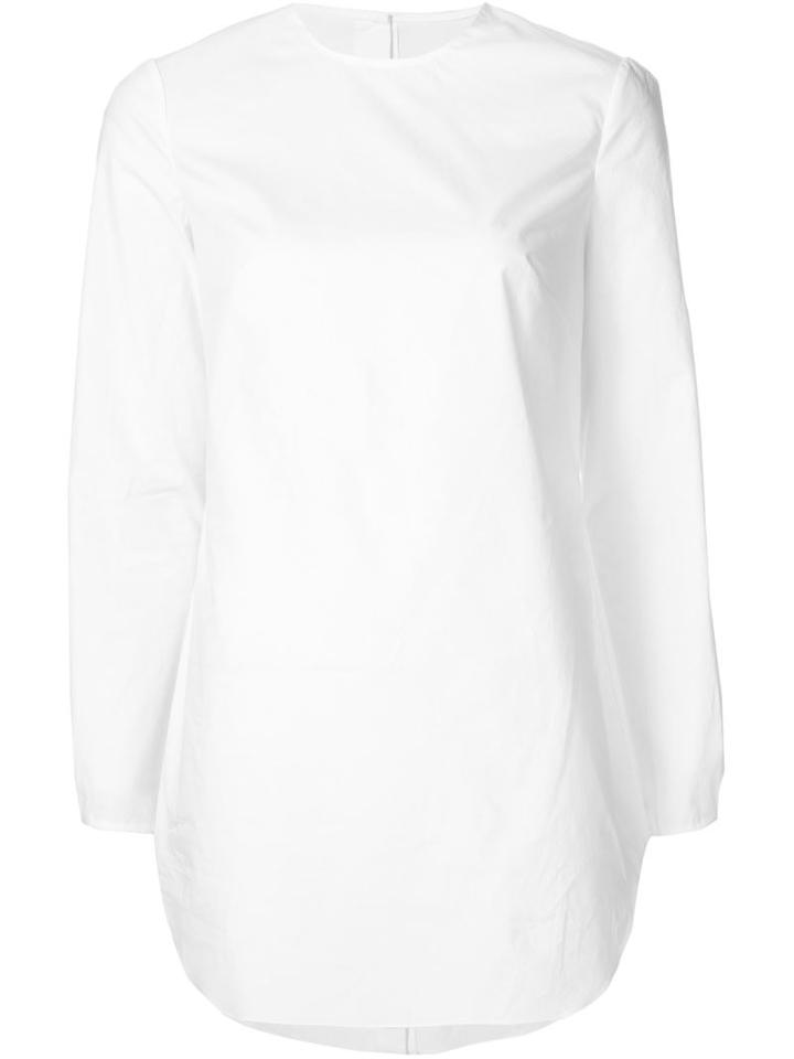 Monique Lhuillier Oversized Round Neck Blouse