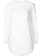Monique Lhuillier Oversized Round Neck Blouse