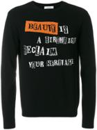 Valentino Beauty Is A Birthright Intarsia Jumper - Black