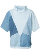 Prps - Denim Patchwork T-shirt - Women - Cotton - S, Blue, Cotton