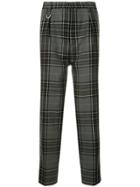 Monkey Time Checked Loose-fit Trousers - Grey