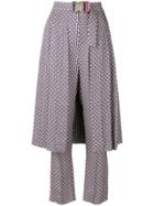 Fendi Overlaying Half-skirt Trousers - Pink
