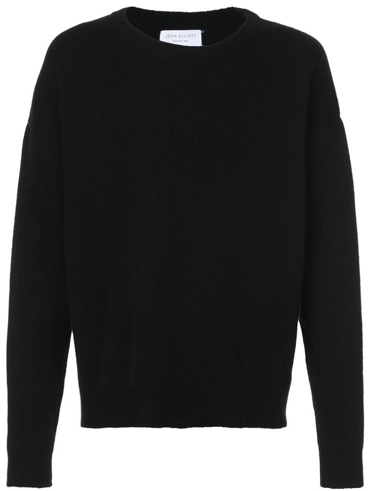 John Elliott Round Neck Sweater - Black