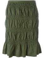 Romeo Gigli Vintage Smocked Skirt - Green