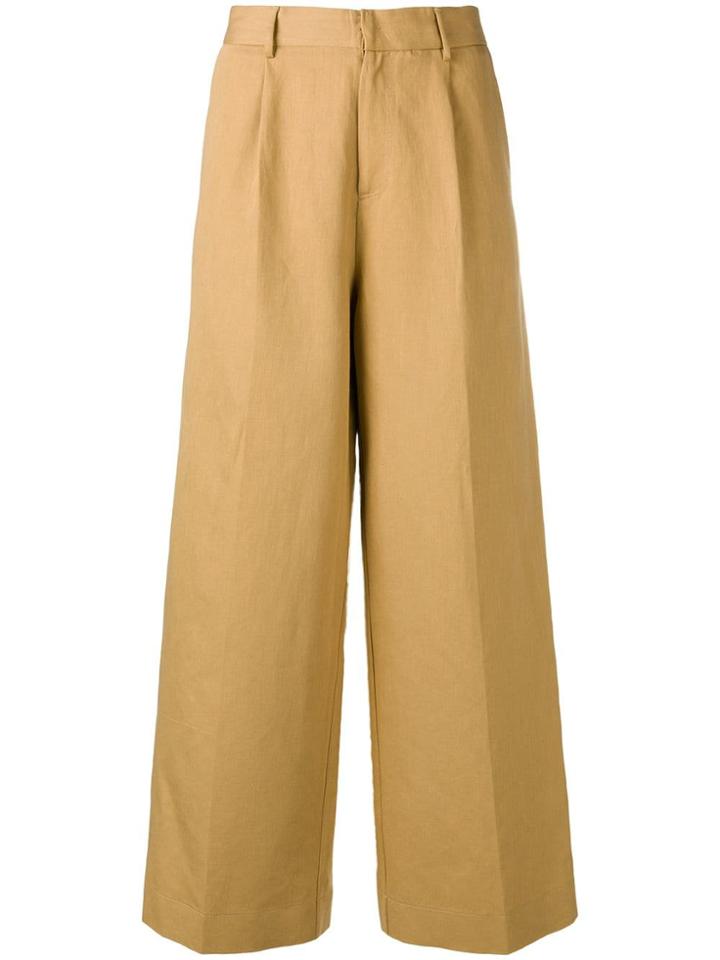 Forte Forte Flared Tailored Trousers - Brown