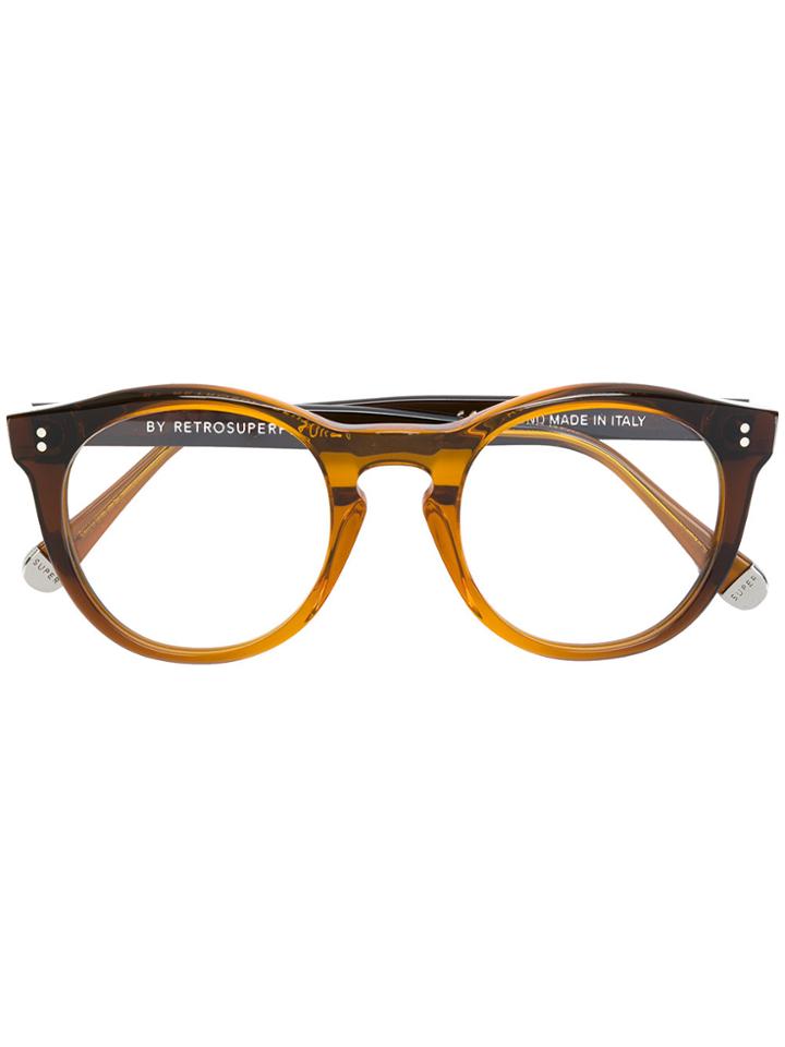 Retrosuperfuture Round Tortoiseshell Glass - Brown