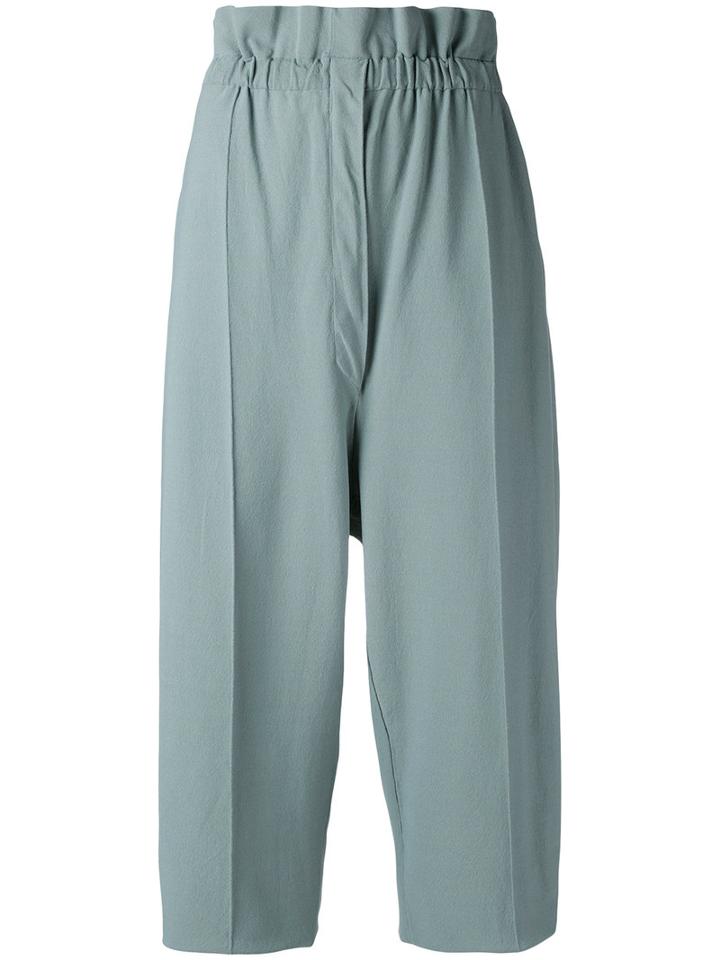 Boboutic - Cropped Trousers - Women - Polyester/viscose - M, Green, Polyester/viscose