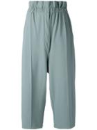Boboutic - Cropped Trousers - Women - Polyester/viscose - M, Green, Polyester/viscose