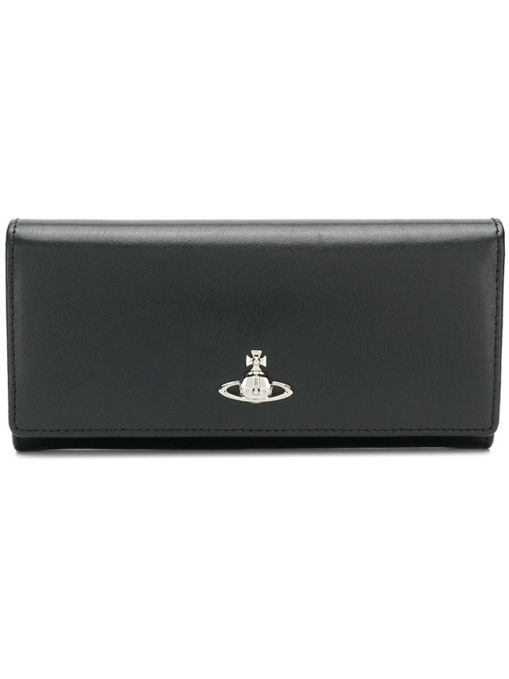 Vivienne Westwood Logo Plaque Foldover Wallet - Black