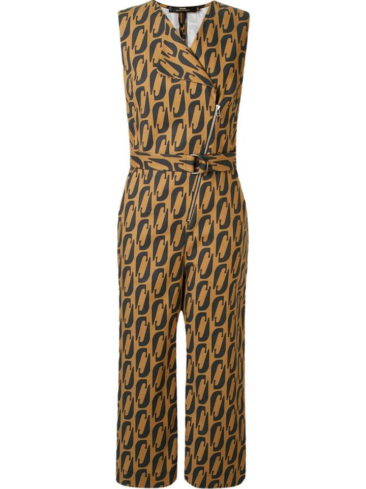 Andrea Marques Printed Cropped Jumpsuit