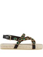Gucci Crystal Embellished Sandals - Black